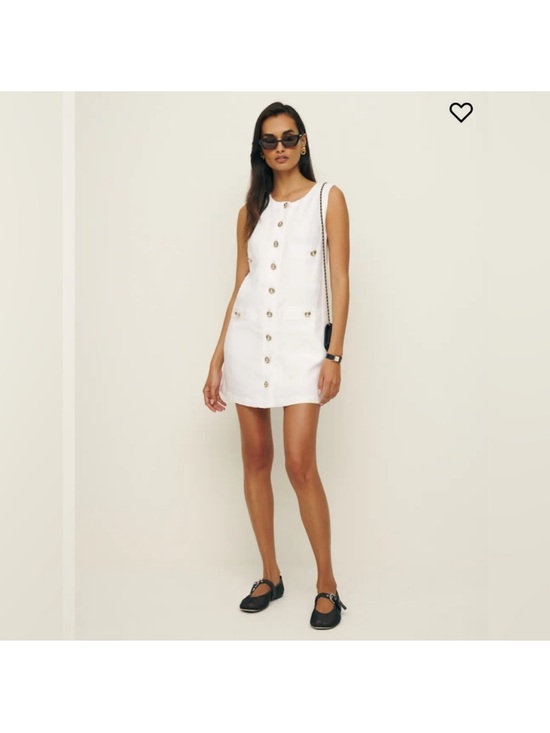 Reformation Dresses & Skirts - Reformation TropezSleeveless White Button-Front Mini Dress